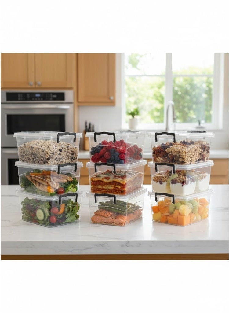 فافيلا طقم علب بلاستيك متعدد الاستخدامات-9 قطعة جودة عالية - سعة1.2 لتر - Image 1